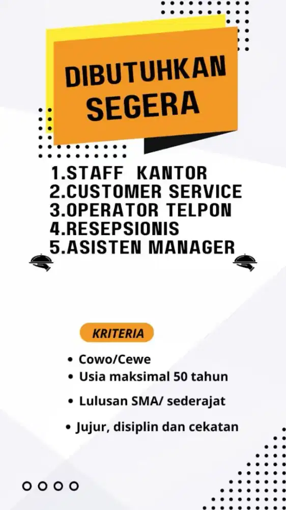 Lowongan kerja saat ini