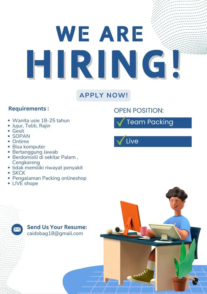 LOWONGAN KERJA PICKING & PACKING ONLINE STORE & LIVE