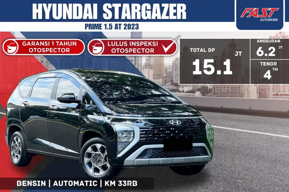 HYUNDAI STARGAZER PRIME 2023 1.5 AT LOW KM.33RB & PAJAK PANJANG #F2ST