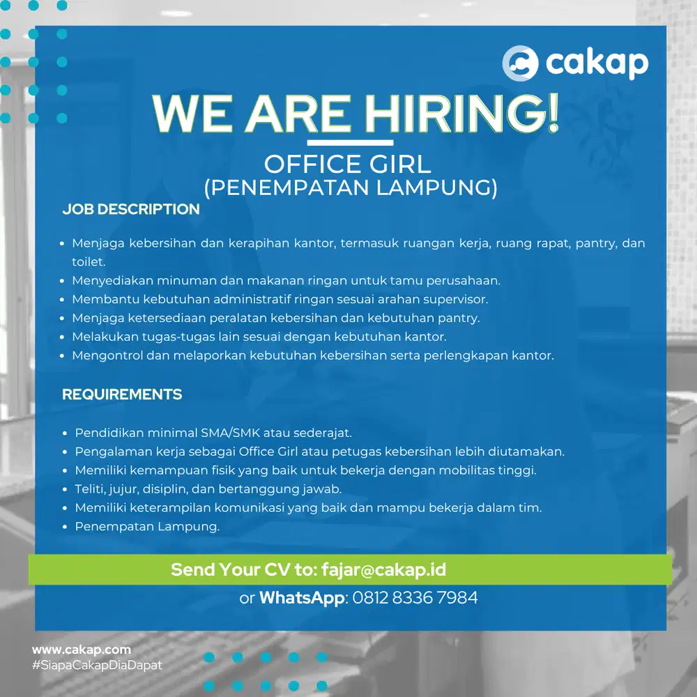 OFFICE GIRL DI KANTOR CAKAP LAMPUNG