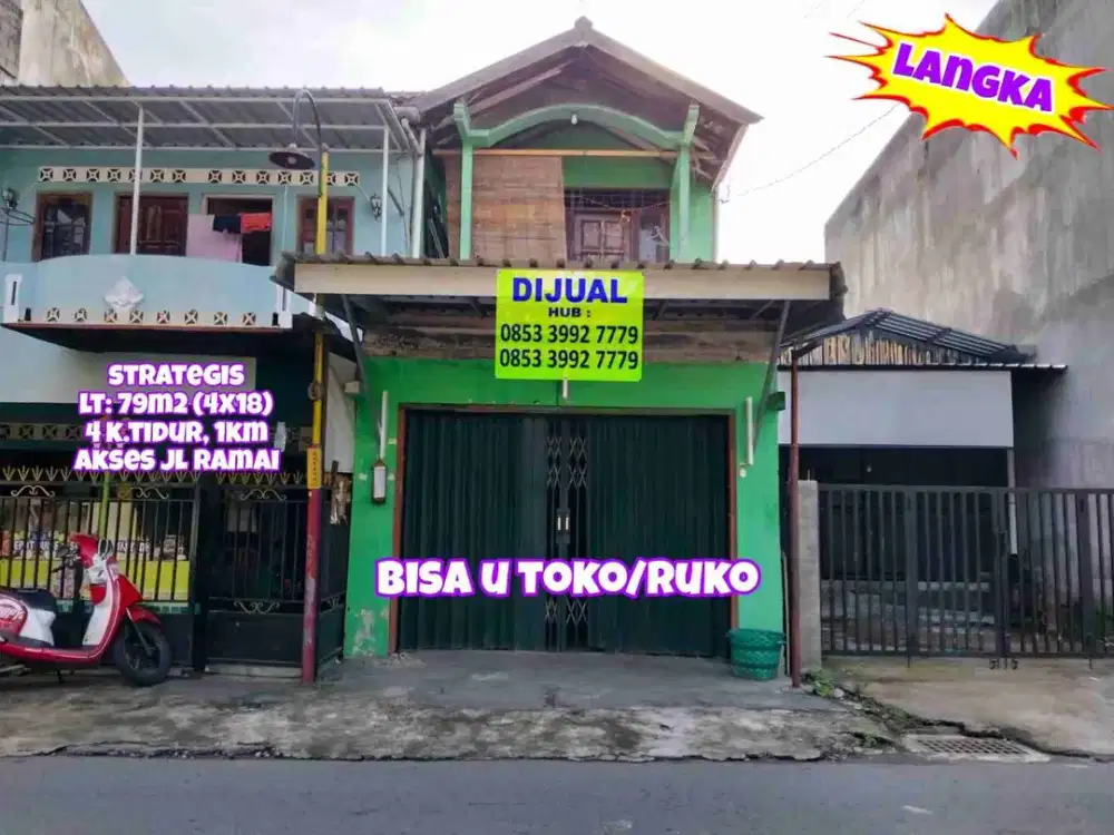 Rumah Strategis Jogja Bisa Toko Ruko di Gowok Caturtunggal Sleman dkt Amplaz UIN Ambarukmo dst