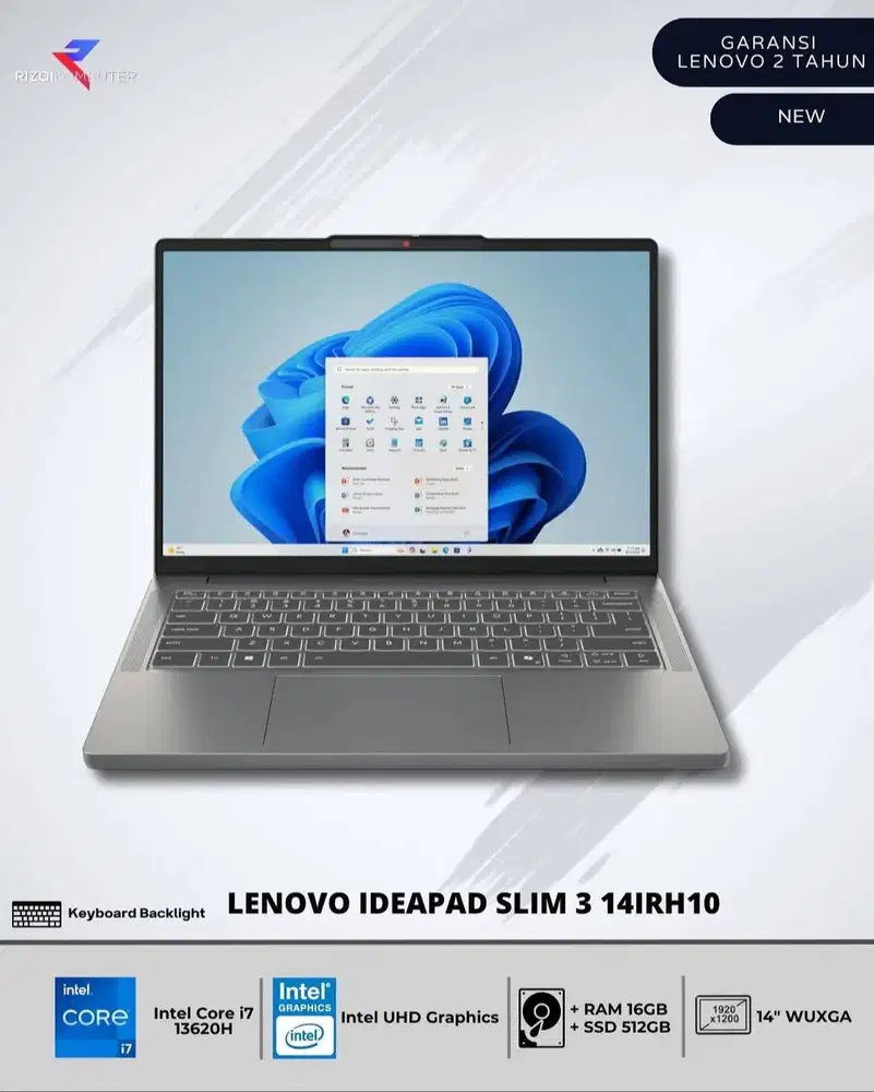Lenovo Ideapad Slim 3 14IRH10  Intel Core i7 13620H Ram 16GB SSD 512G