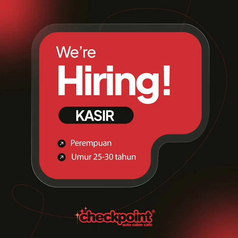 DICARI KASIR CUCI MOBIL DAN MOTOR DI BANDUNG