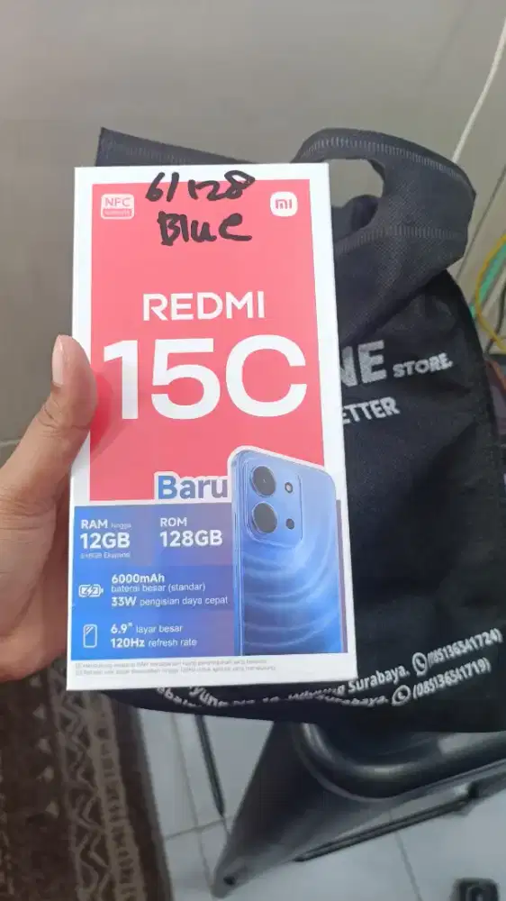 REDMI 15C RAM 6+6/128 PALING MURAH BISA COD FREE ONGKIR