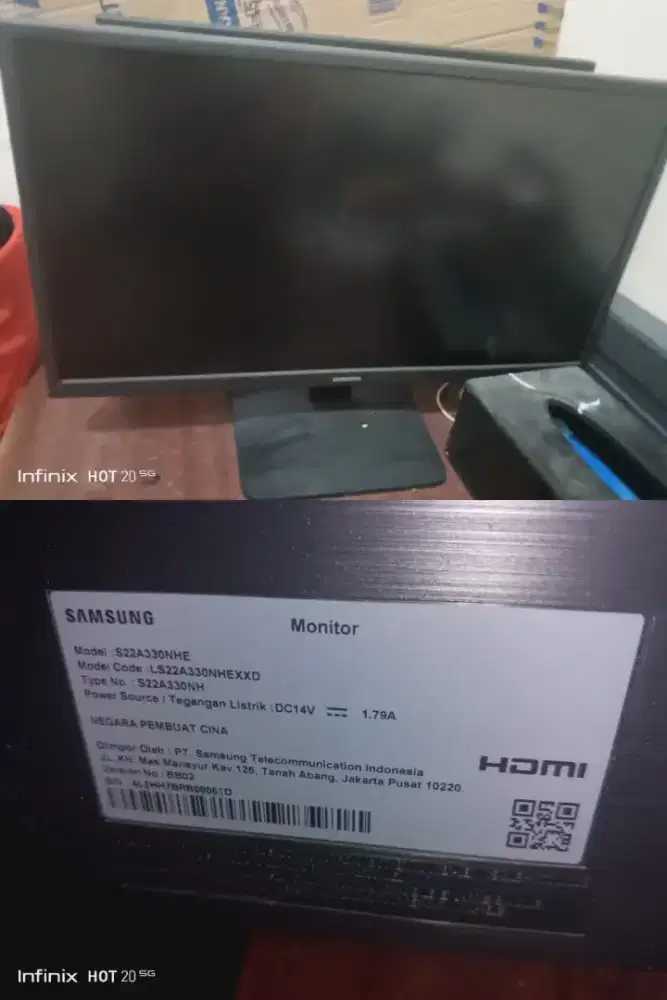 Jual 2 layar PC SAMSUNG + keyboard +CPU+ Mouse