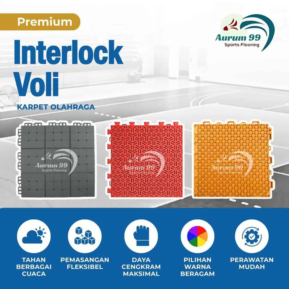 Lantai Interlock Voli - Interlock Lapangan Olahraga | Lapangan Voli