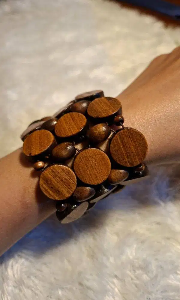 Gelang Kayu Vintage Bohemian Manik Manik gelang etnik yang terbuat dar