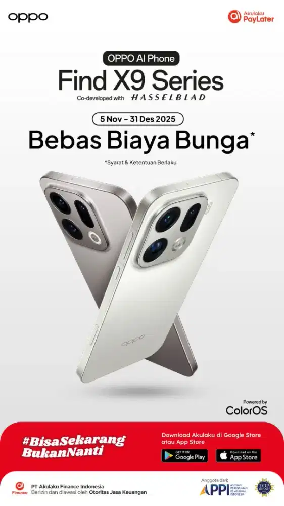 Cicilan Oppo Find X Series (Bebas Biaya Bunga)