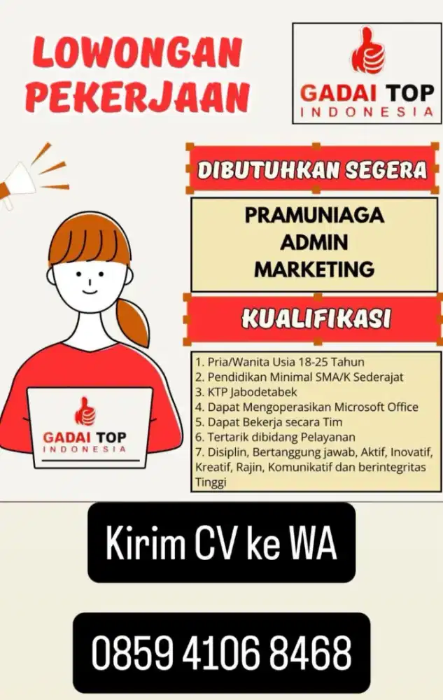 LOWONGAN KERJA GADAI TOP INDONESIA