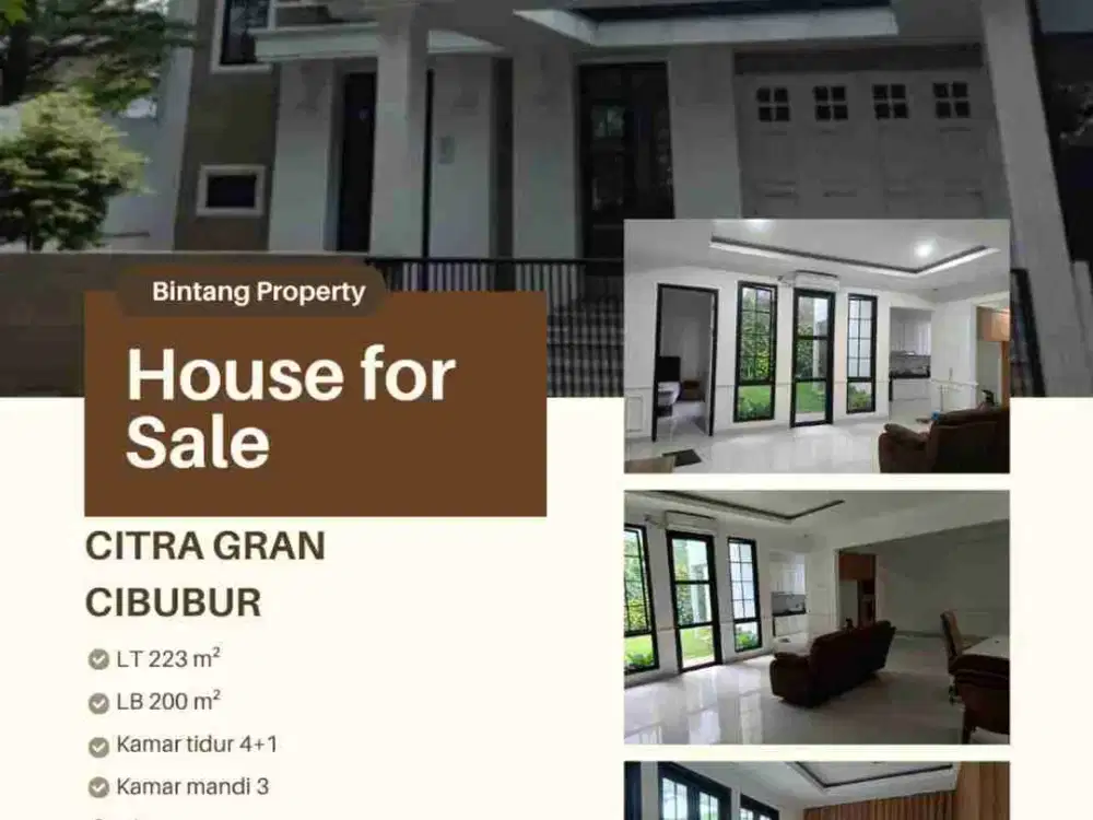 DIJUAL RUMAH BOULEVARD DI CITRA GRAN CIBUBUR DEKAT TOL JATI KARYA
