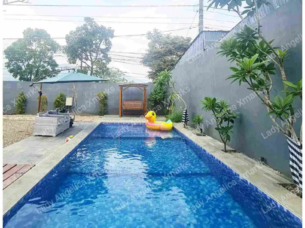 Villa mewah asri sejuk aesthetic minimalis Bandung Selatan