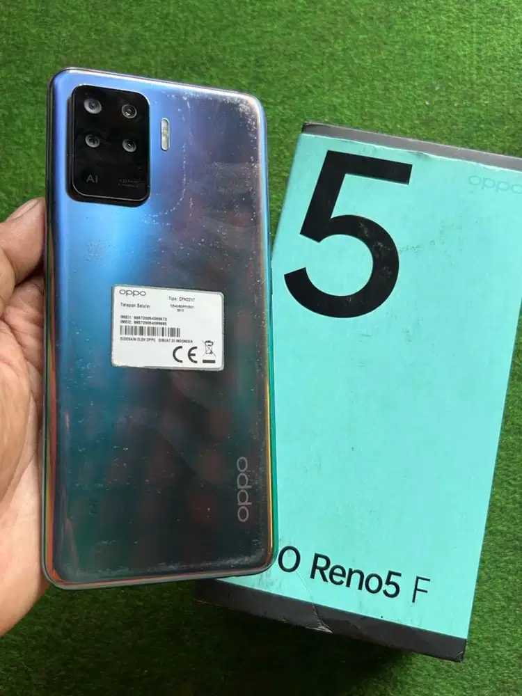 oppo reno 5f 8/128gb layar retak halus sehelai