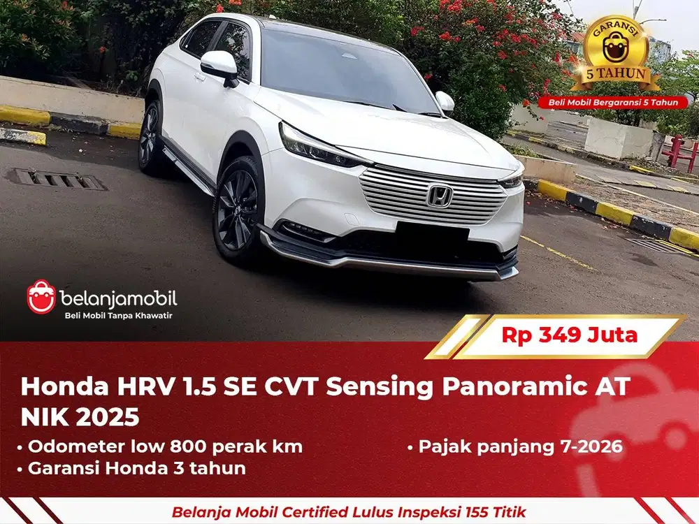 [ GARANSI 5TH ] Honda HRV HR-V HR V 1.5 SE CVT Sensing AT 2025 2024