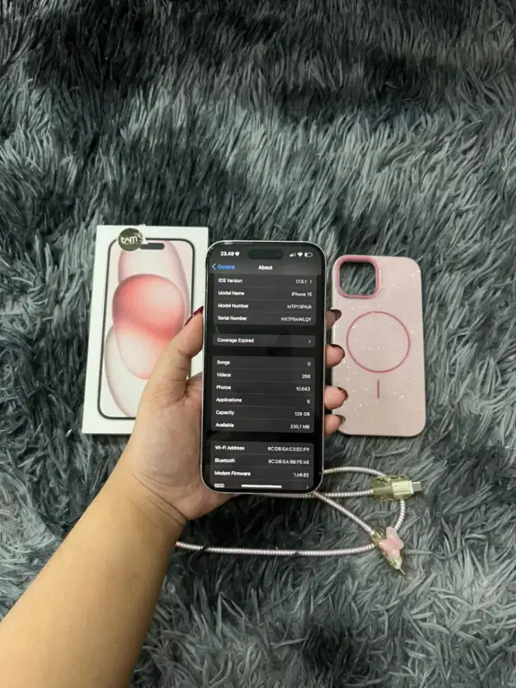 Jual HP iPhone 15 128gb.. BH 82%