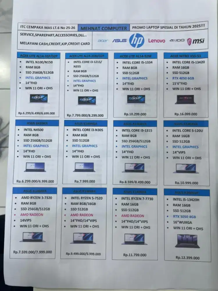 CICILAN LAPTOP DENGAN HOMECREDIT