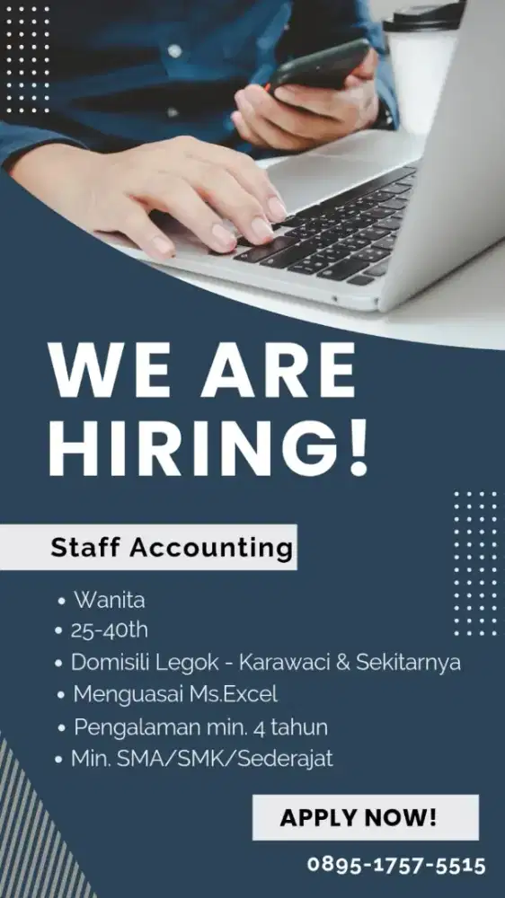 DIBUTUHKAN SEGERA STAFF ACCOUNTING