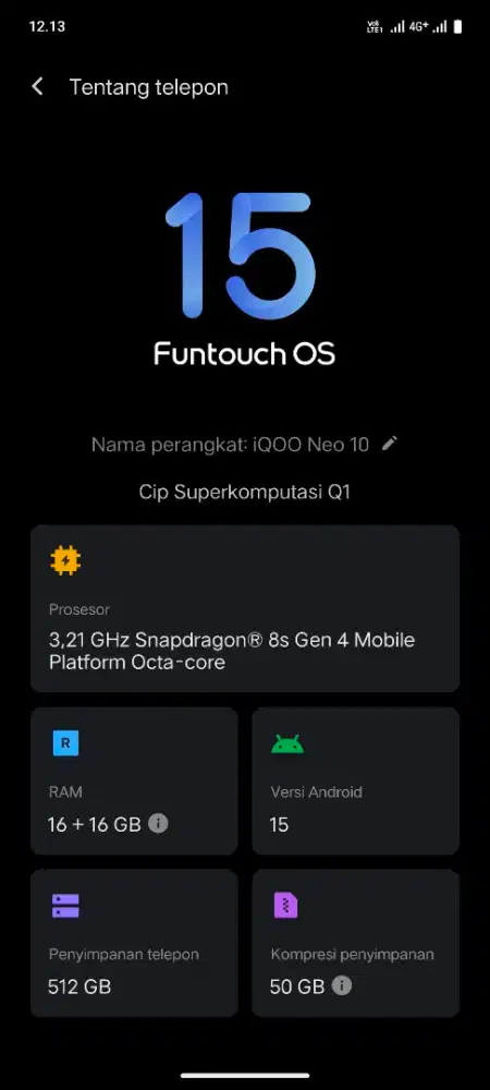 Iqoo Neo 10 5G 16/512