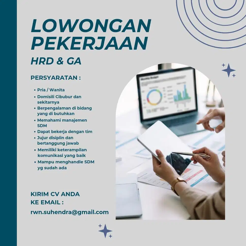 Lowongan kerja HRD & GA
