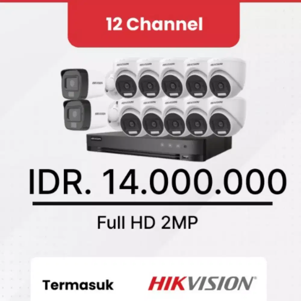 PAKET CCTV 12 CHANNEL TERIMA BERES!