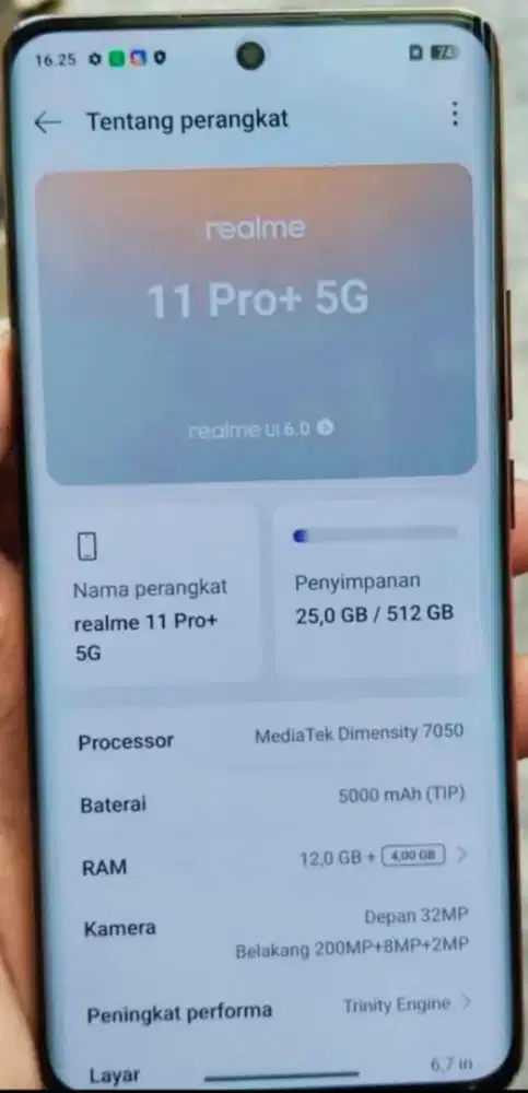 Realme 11 pro+ ram 12/512gb 5G 2 sim