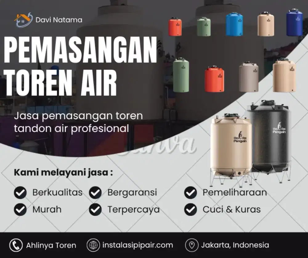 Tukang Pasang Toren Air - Jasa Instalasi Tandon Air