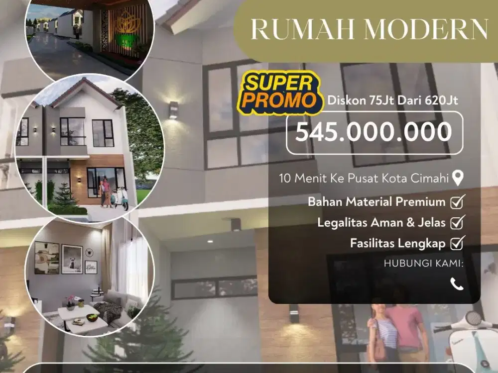 Promo Terbatas! Rumah Keren 2 Lantai dekat Pakusarakan Cipageran Cimahi
