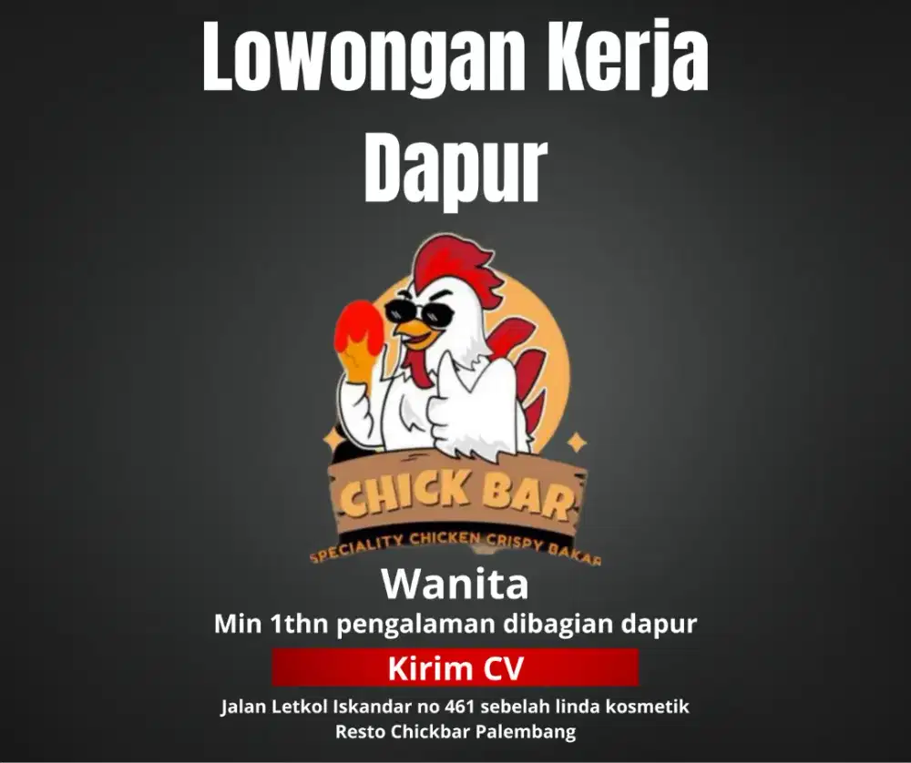Loker resto baru buka
