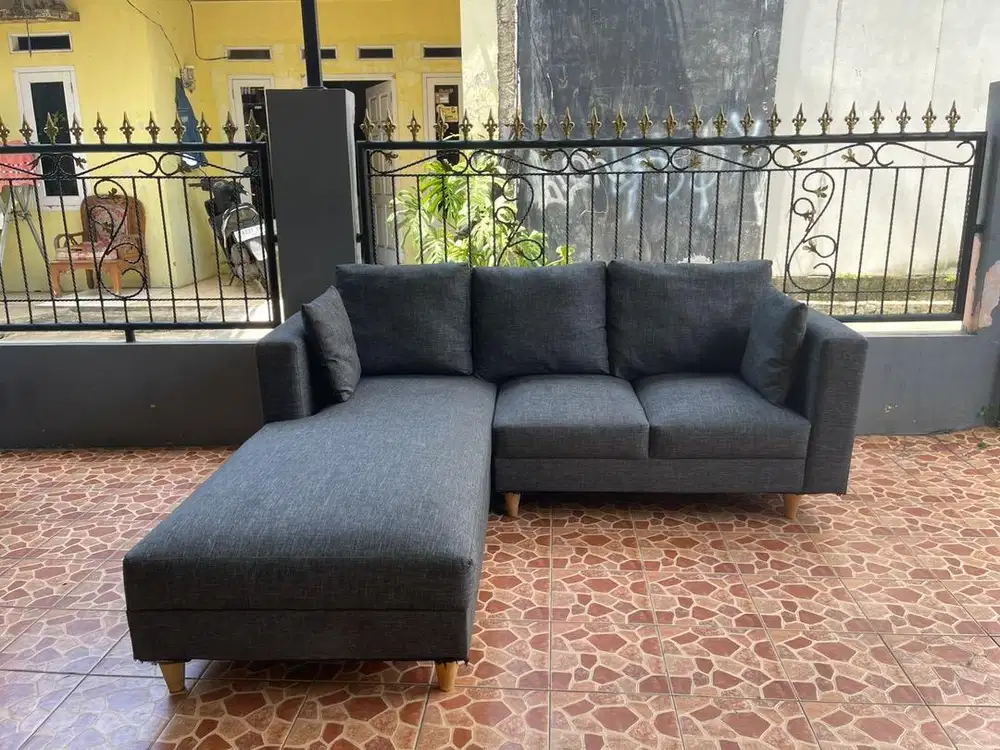 sofa bed L grey