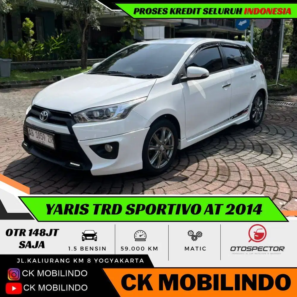 (Km59rb) Yaris TRD Sportivo Matic 2014 Plat AB ANTIK Kredit Murah