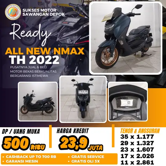 BERGARANSI CASH KREDIT YAMAHA NMAX NEW TH 2022 UNIT ISTIMEWA