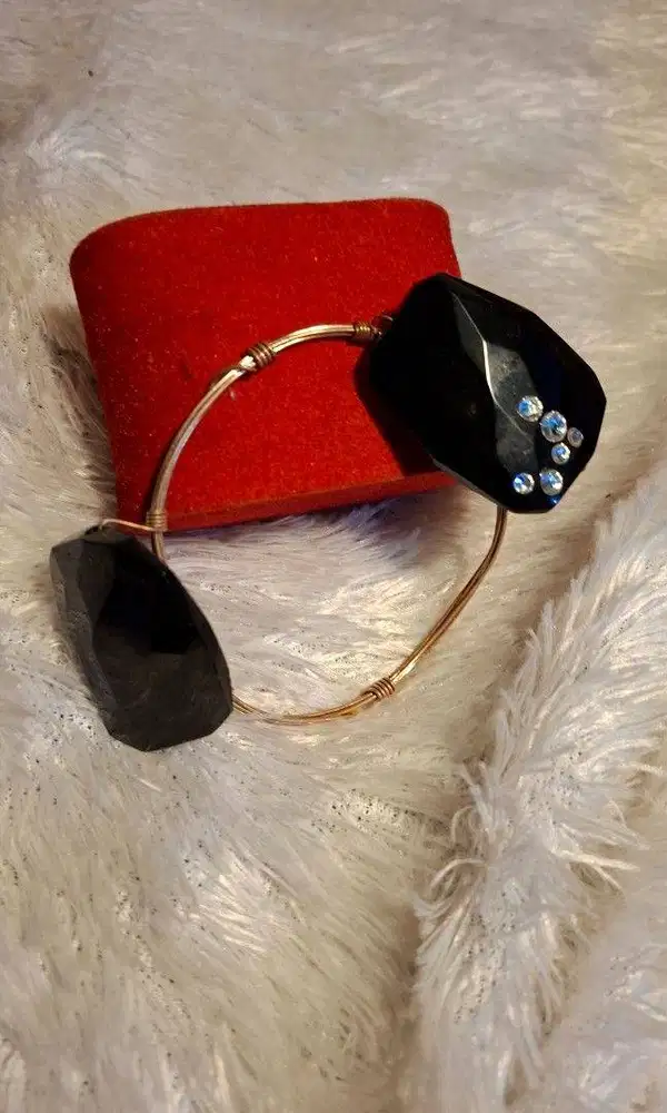 Gelang Vintage Batu Hitam Tembaga Asli Pre owned