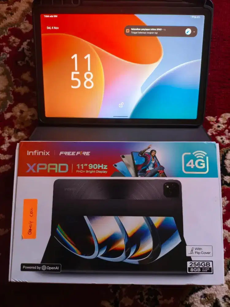 Infinix Xpad 4g free fire ram 8/256gb