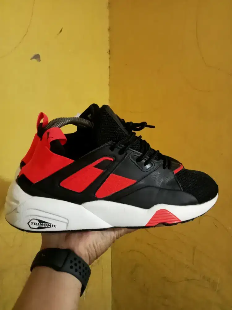 sepatu puma blaze of glory sock tech black red