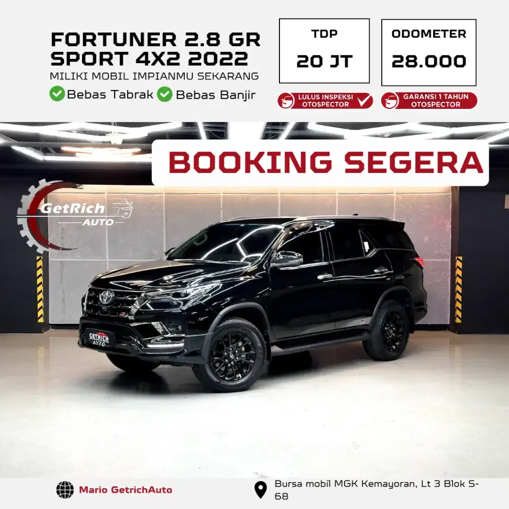 [ KM 28 RB ] DP 20 JT FORTUNER 2.8 GR SPORT 2022