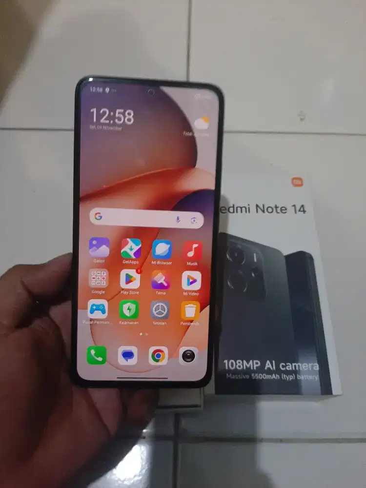 Redmi note 14 4g ram 8/256gb fullset ori