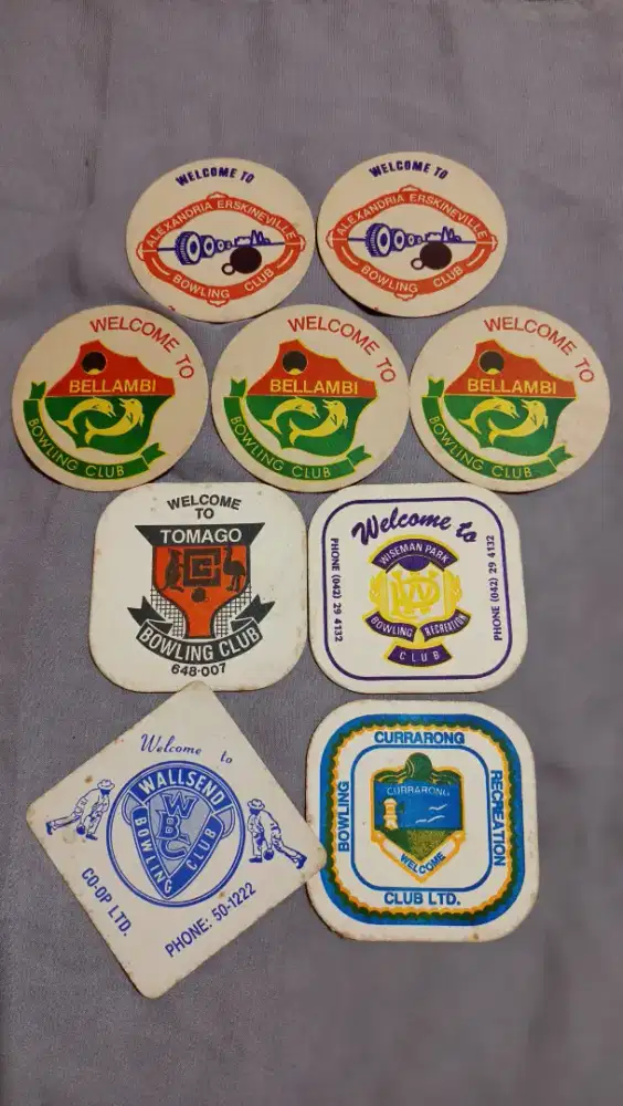 9bh coaster gelas bir club Bowling di Australia