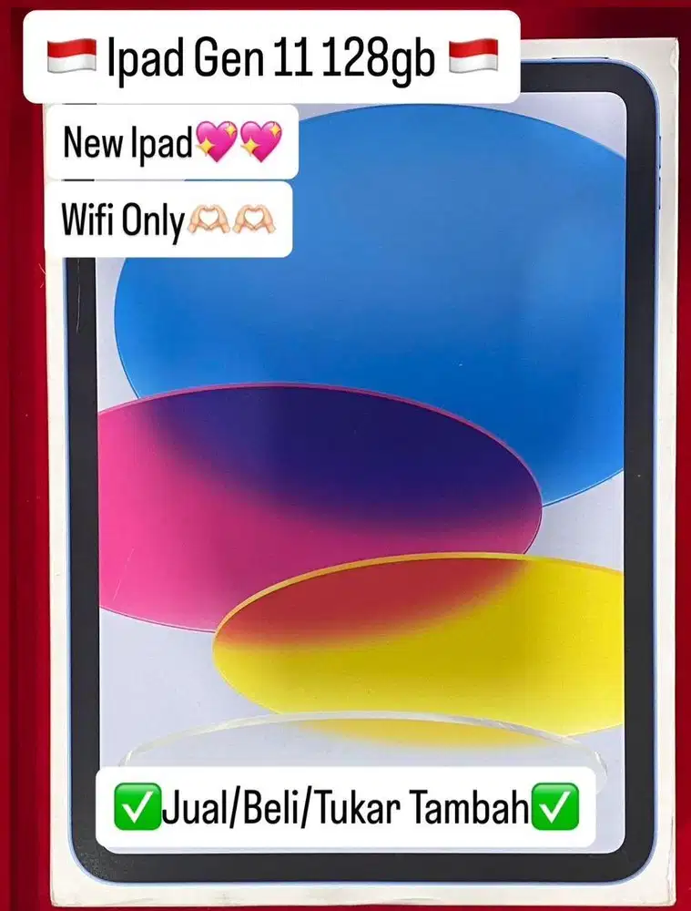 Ipad gen 11 128gb segel new wifi only bisa di cicil 0%