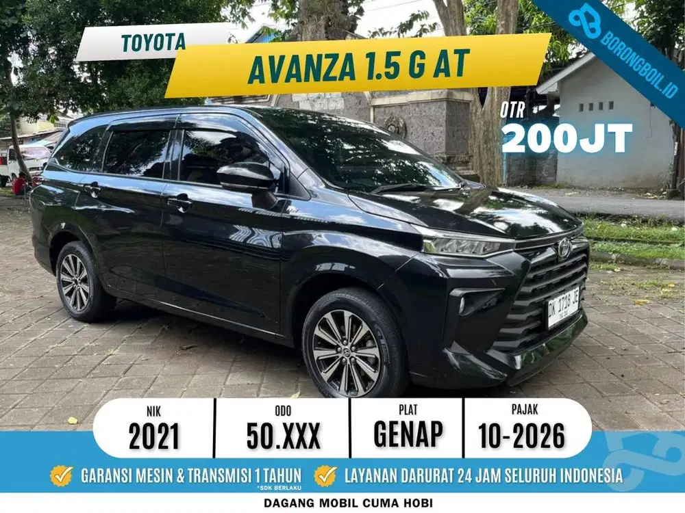 Toyota Avanza G 1.5 AT 2021 Hitam FACELIFT (Abdi88) (DK 1718 JE)