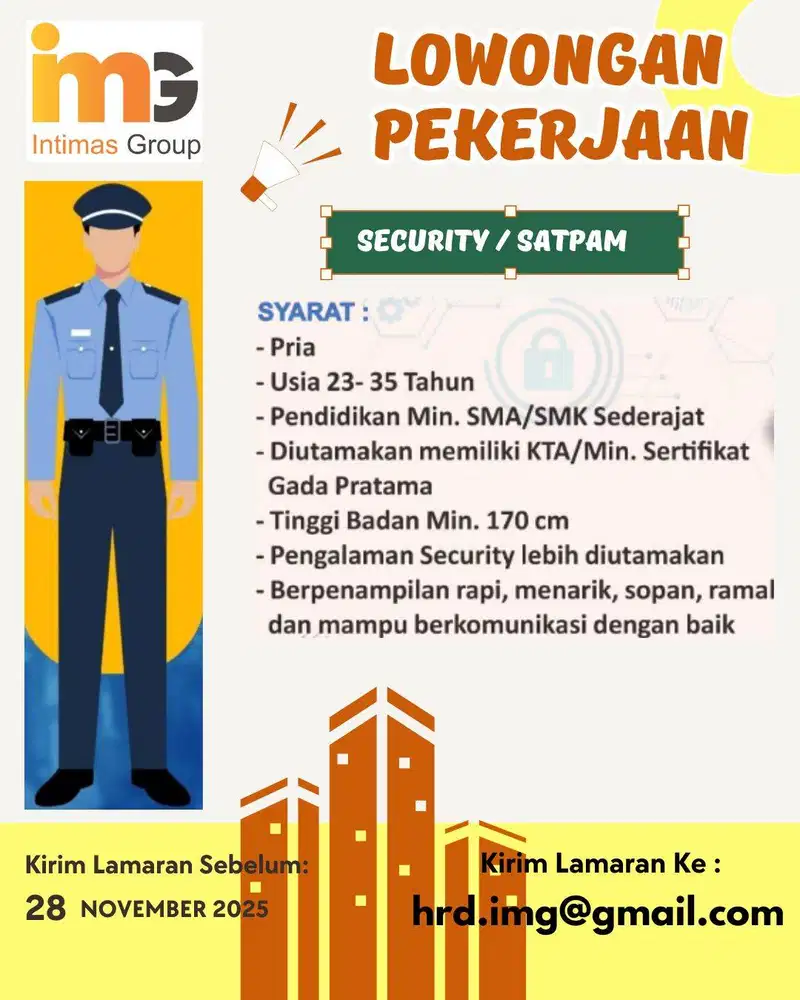 Lowongan Kerja Security / Satpam