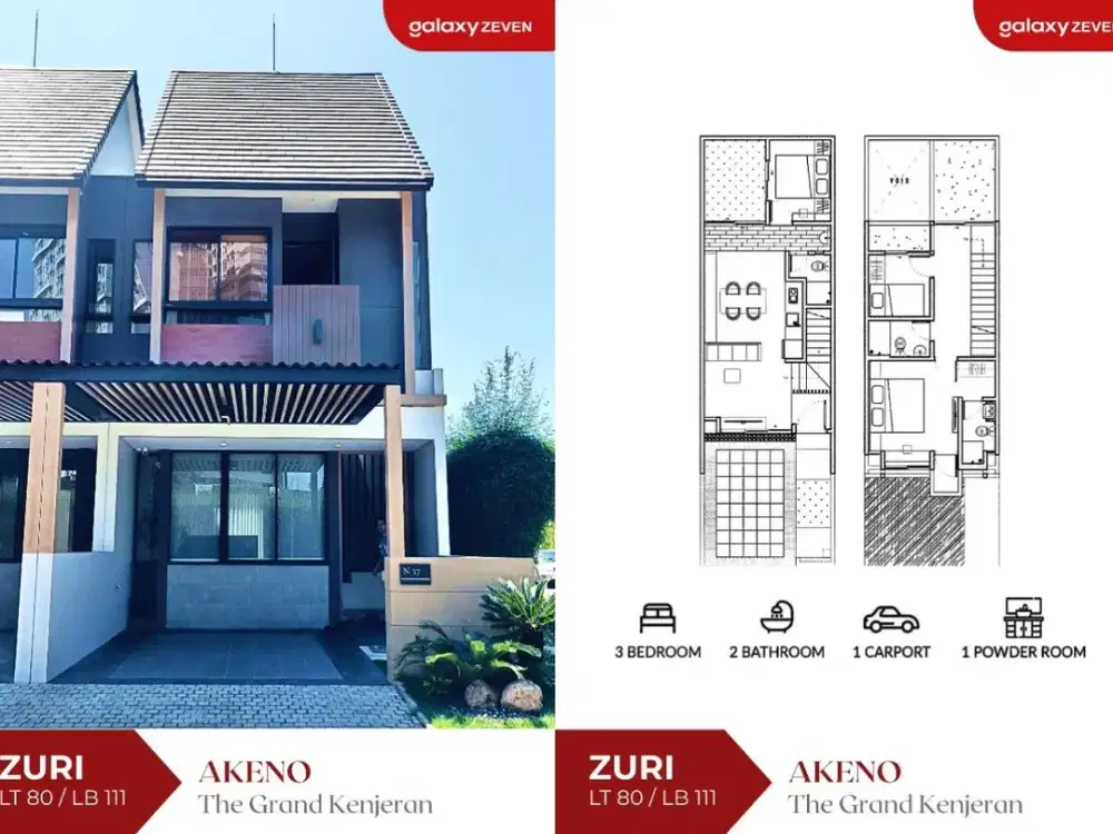 JUAL RUMAH BARU COMPACT  2 LANTAI MINIMALIS KONSEP JEPANG THE GRAND KENJERAN SURABAYA TIMUR