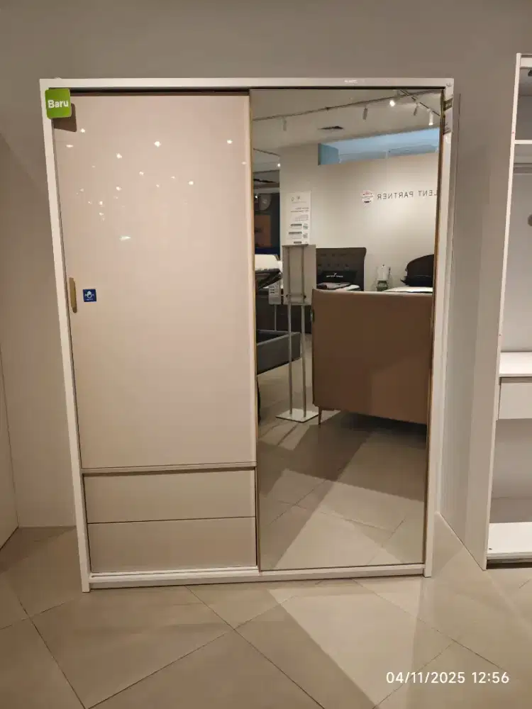 Informa Collin Lemari Pakaian Pintu Geser - Cokelat Taupe