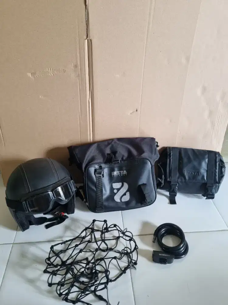 Side bag XSR, helm, jaring helm, gembok