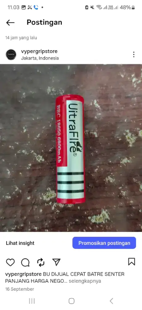 BATRE SENTER LASER PANJANG POINTER