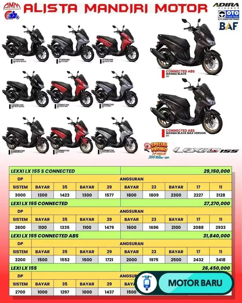 [Motor Baru] PROMO DP 1 Jt YAMAHA LEXI LX 2025
