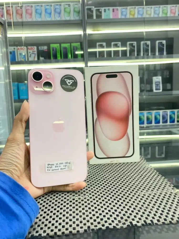 iphone 15 plus 128gb fullset,ex garansi resmi/ibox