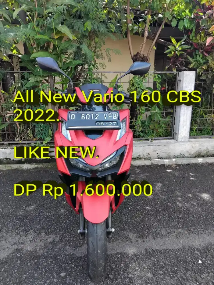 Vario 160 2022. Pajak ON. Remote 2. Like New. Standar. Cash/Kredit/TT