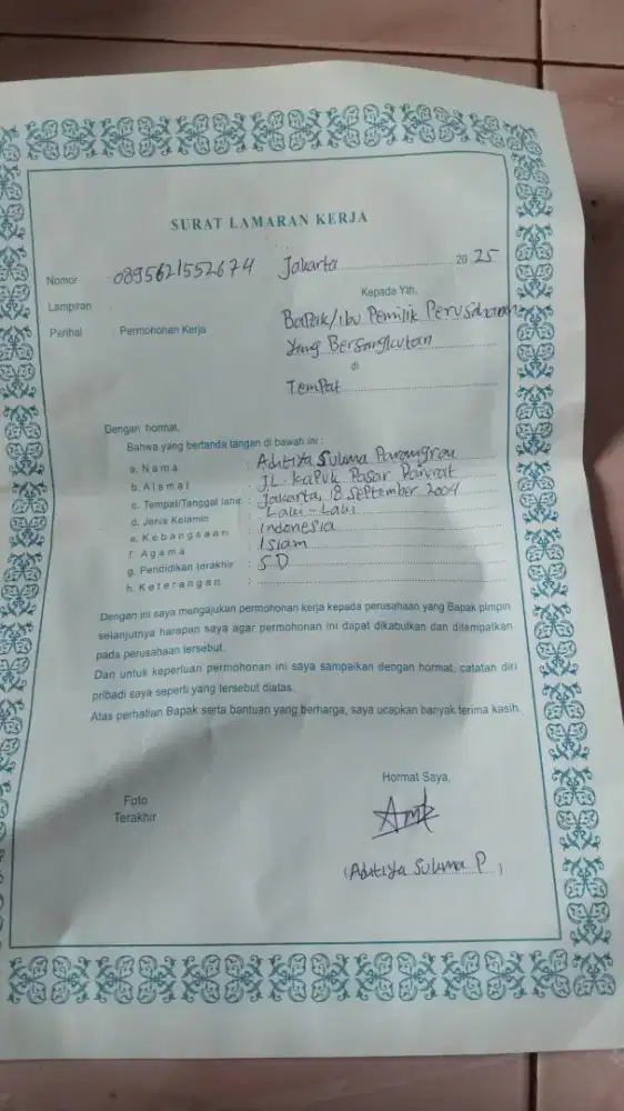 Nyari kerja yang halal