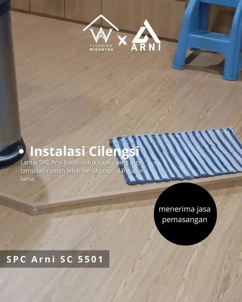 LANTAI SPC ARNI MOTIF KAYU 5,5mm /lobby/office/studioroom/aula/ruangta