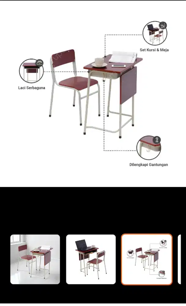 Meja Belajar Set