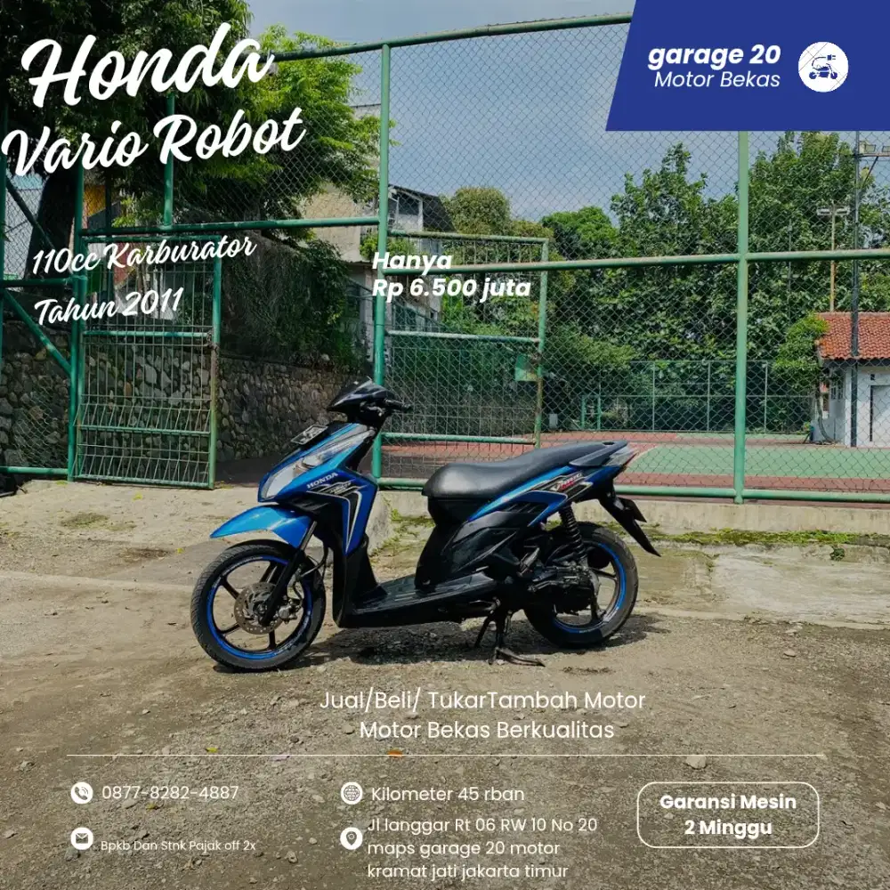 Honda Vario Robot 110cc Karburator Tahun 2011 pajak Mati